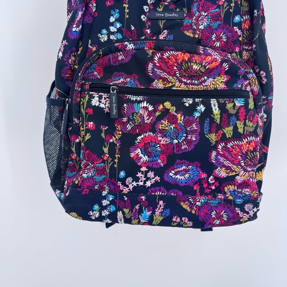 Vera‎ Bradley Backpack Lighten Up Essential Midnight Wildflowers Travel Bag - Picture 2 of 13